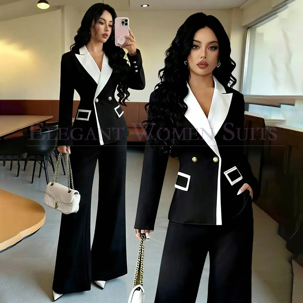 Womens Blazer - Completo da Donna di Lusso Nero,