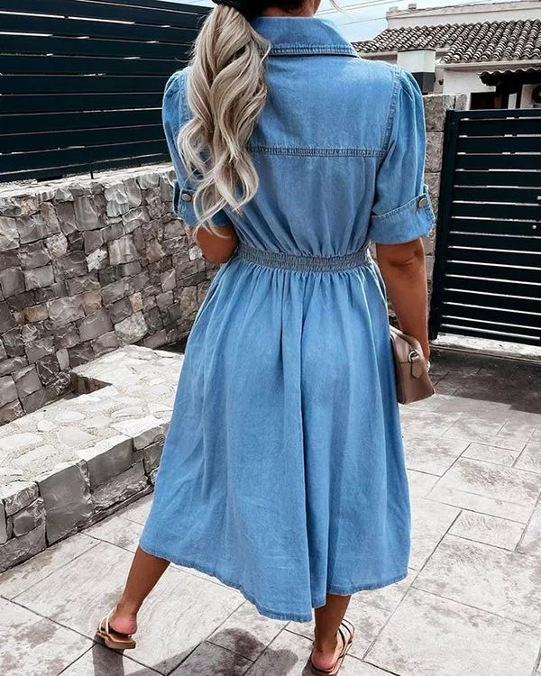 Abito chemisier in denim lavat - Midi Dress recensione e prezzo
