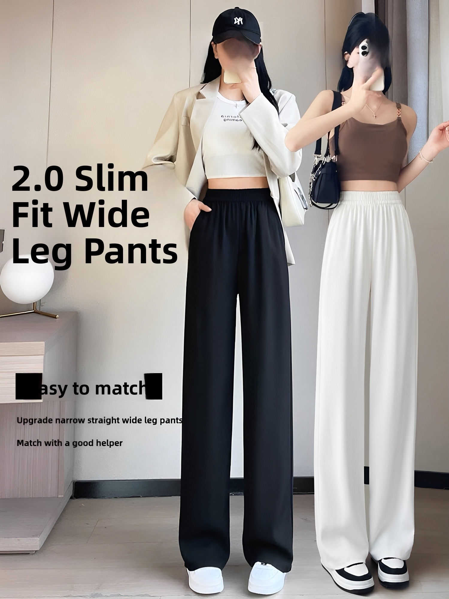 Pantaloni neri da donna, model - Tailored Trouser Wide recensione e prezzo