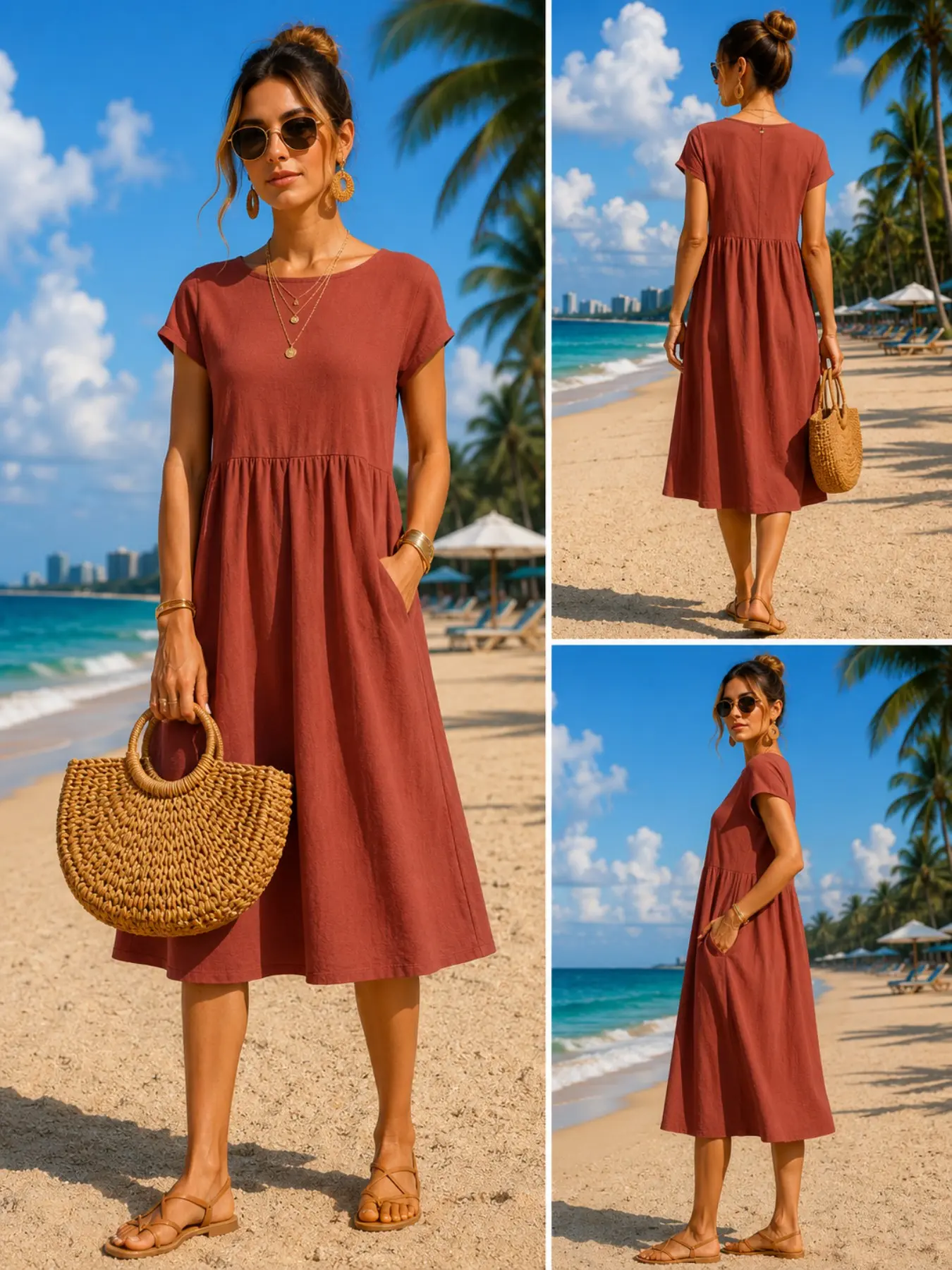 Abito midi casual da donna con - Midi Dress recensione e prezzo